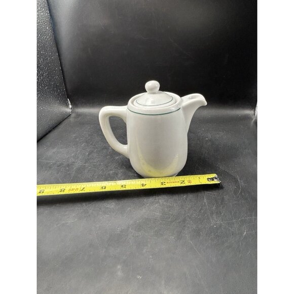 Individual Tea Coffee Pot Bauscher Weiden Porcelain Restaurant ware Green Stripe - Picture 9 of 10